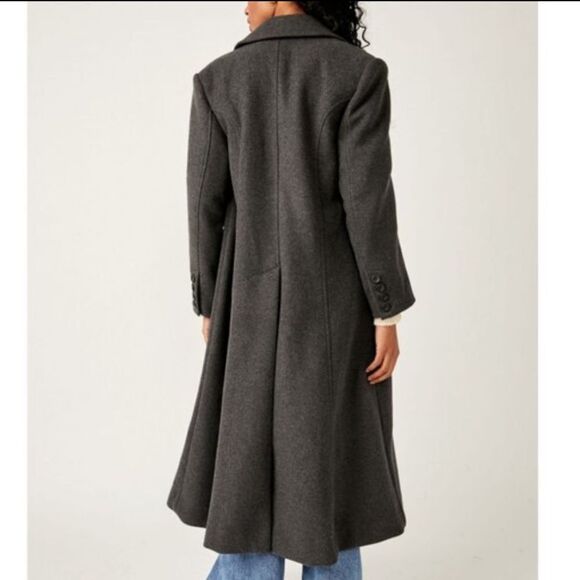 FREE PEOPLE Victoria Coat / Heathered Charcoal - Picture 7 of 10